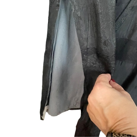 tintoretto Tomas Breton Grey Pewter Strappy Sheer Floral Maxi Party Dress, 8 - Picture 4 of 10